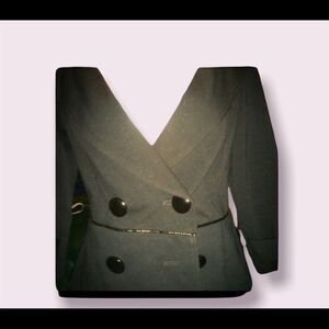 Cache Peplum Jacket w/Leather Trim